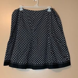 Black and white polka dot skirt